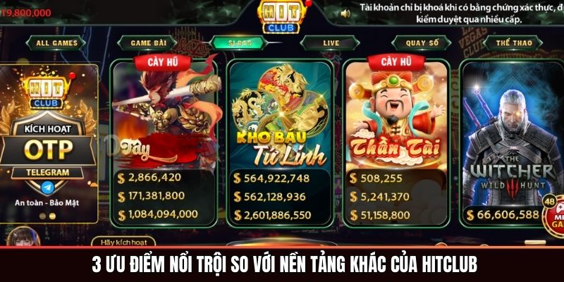 3 ưu điểm nổi trội so với cổng game khác của HITCLUB